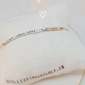 bracelet fin ose en argent et or delicat
